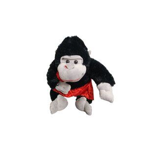 Plush Gorilla Stuffed Animal In Red Heart Outfit